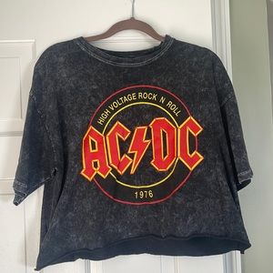AC/DC crop T-shirt
